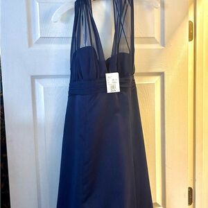 David's Bridal Navy Blue Wedding Dress